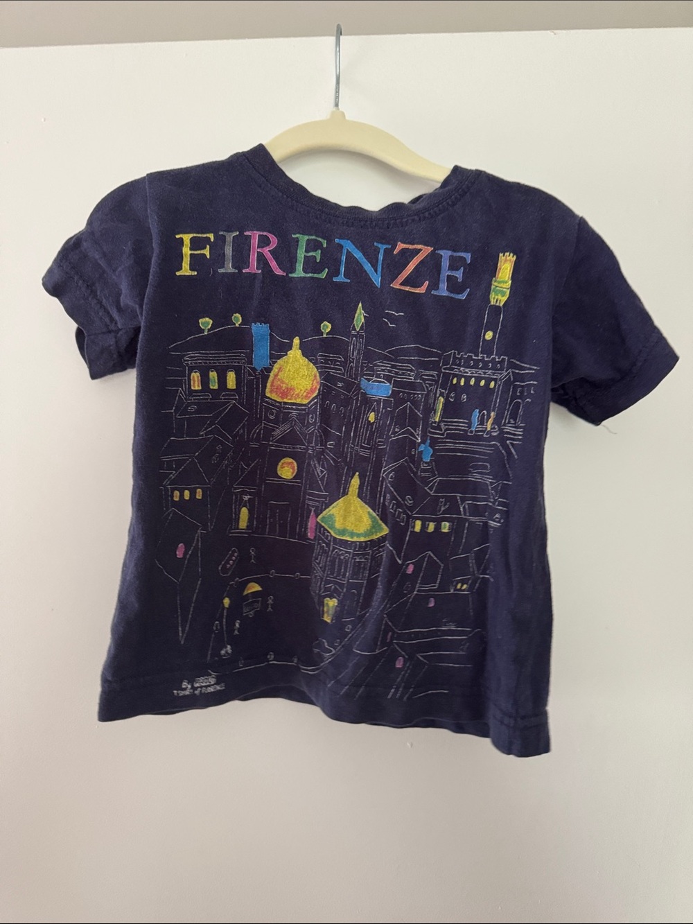 Kids Firenze Graphic Tee - Navy Multicolor Print